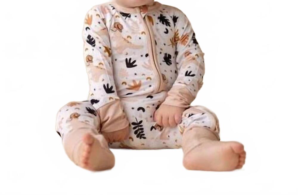 NEW IN MY JAMMERS kids' zipper romper in dino dude